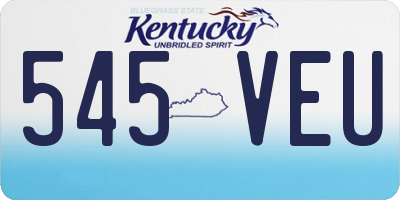 KY license plate 545VEU