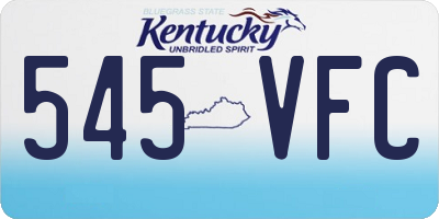 KY license plate 545VFC