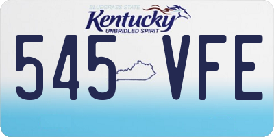 KY license plate 545VFE