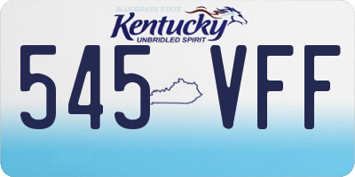 KY license plate 545VFF