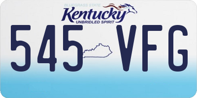 KY license plate 545VFG
