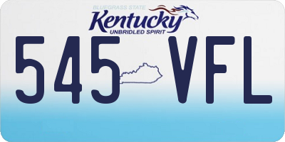 KY license plate 545VFL
