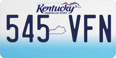 KY license plate 545VFN