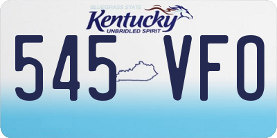 KY license plate 545VFO