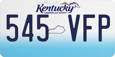 KY license plate 545VFP