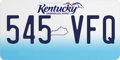 KY license plate 545VFQ