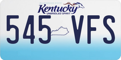 KY license plate 545VFS