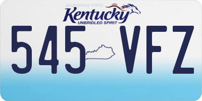 KY license plate 545VFZ