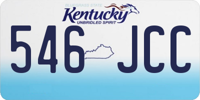 KY license plate 546JCC