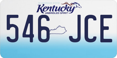 KY license plate 546JCE