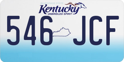 KY license plate 546JCF