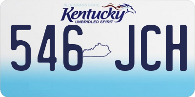 KY license plate 546JCH