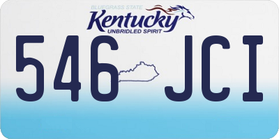 KY license plate 546JCI