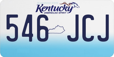 KY license plate 546JCJ