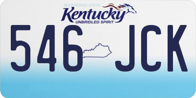 KY license plate 546JCK