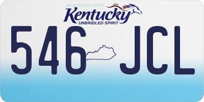 KY license plate 546JCL