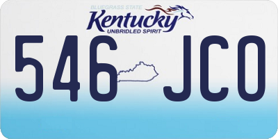 KY license plate 546JCO