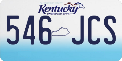 KY license plate 546JCS