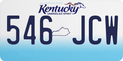 KY license plate 546JCW