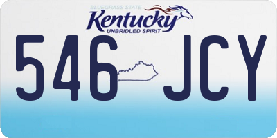 KY license plate 546JCY