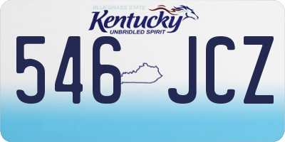 KY license plate 546JCZ