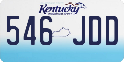 KY license plate 546JDD