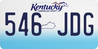 KY license plate 546JDG