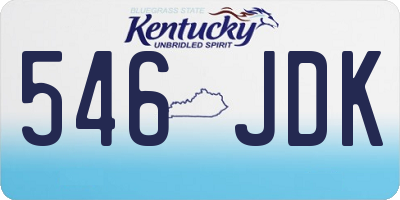 KY license plate 546JDK