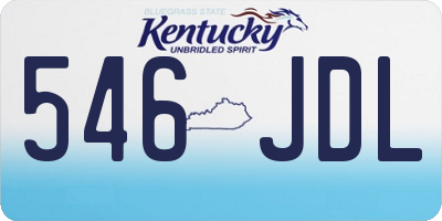 KY license plate 546JDL