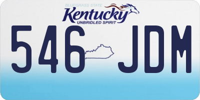KY license plate 546JDM