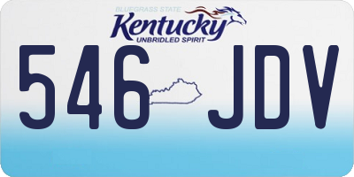 KY license plate 546JDV