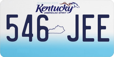 KY license plate 546JEE