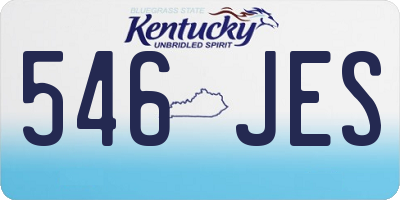 KY license plate 546JES