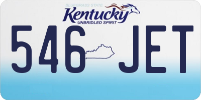KY license plate 546JET
