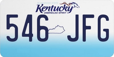 KY license plate 546JFG
