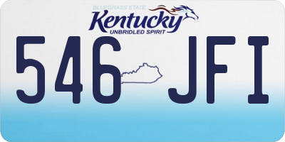 KY license plate 546JFI