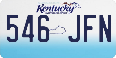 KY license plate 546JFN