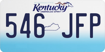 KY license plate 546JFP