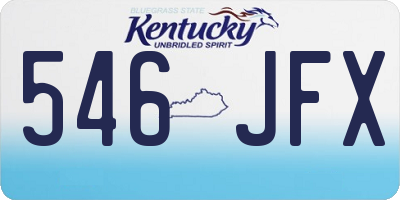 KY license plate 546JFX