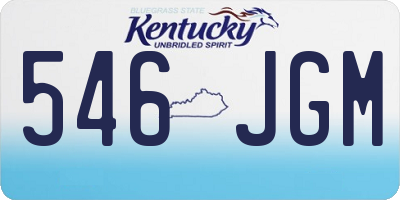 KY license plate 546JGM