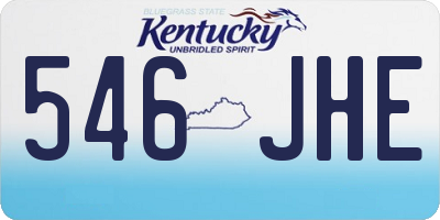 KY license plate 546JHE