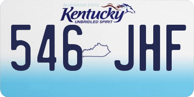 KY license plate 546JHF