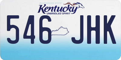 KY license plate 546JHK