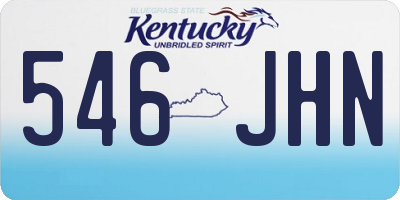 KY license plate 546JHN