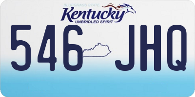 KY license plate 546JHQ