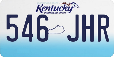 KY license plate 546JHR