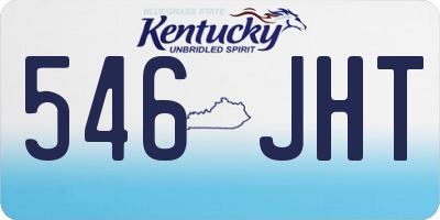 KY license plate 546JHT