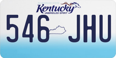 KY license plate 546JHU