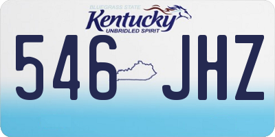 KY license plate 546JHZ