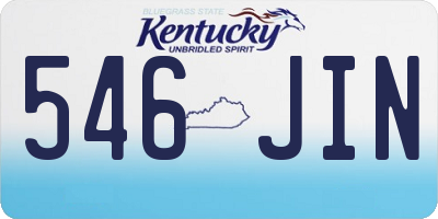 KY license plate 546JIN
